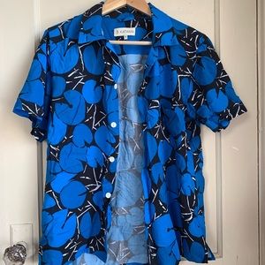 Katama Lily Pad Hawaiian Shirt Medium NWOT